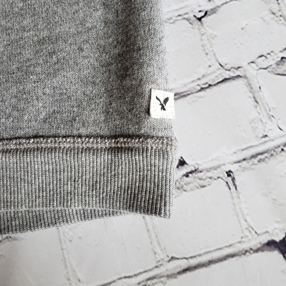 AEO French Terry Raglan Lace Sleeve Top S - Picture 5 of 6